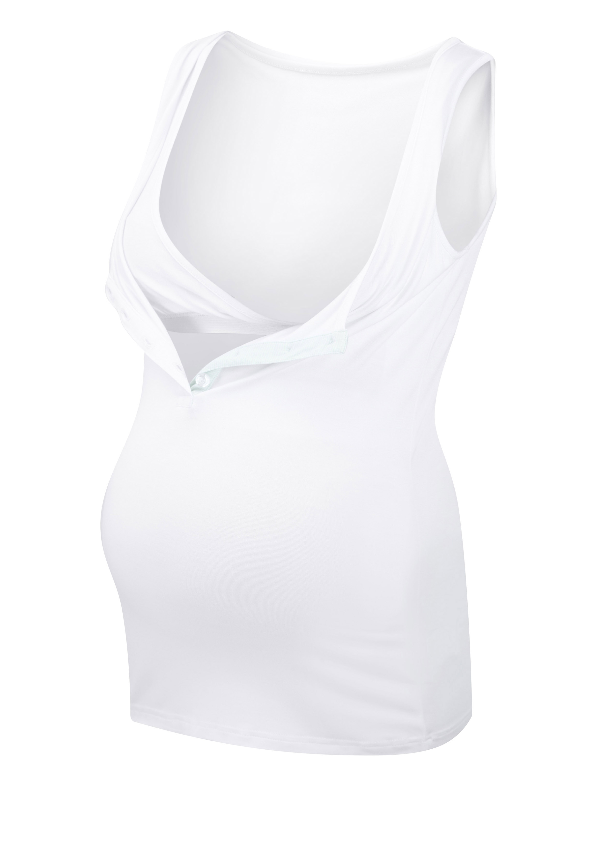 019-V36-23 | button vest | white/mint stripe